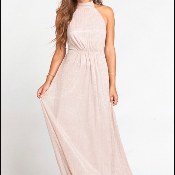 Show Me Your Mumu Magic Mauve Glitter Halter Dress - Picture 2 of 9